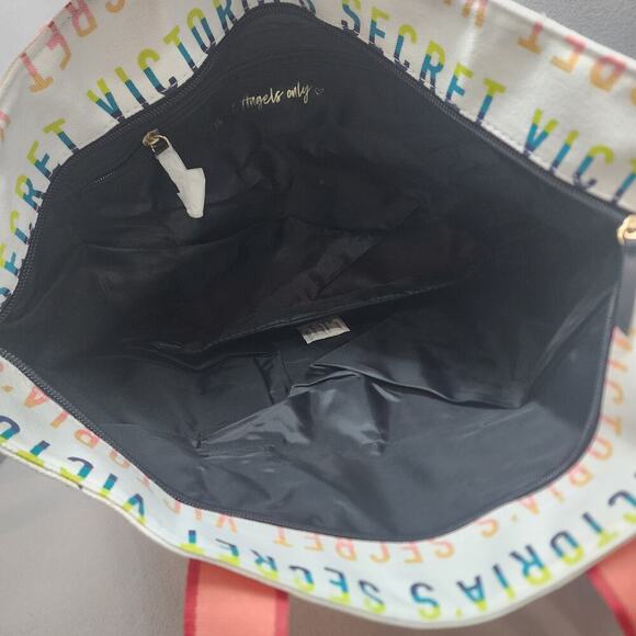 NEW Victoria's Secret Weekender Tote Bag (Rainbow Letter Logo) Retail‎ Value $58 - Picture 4 of 8